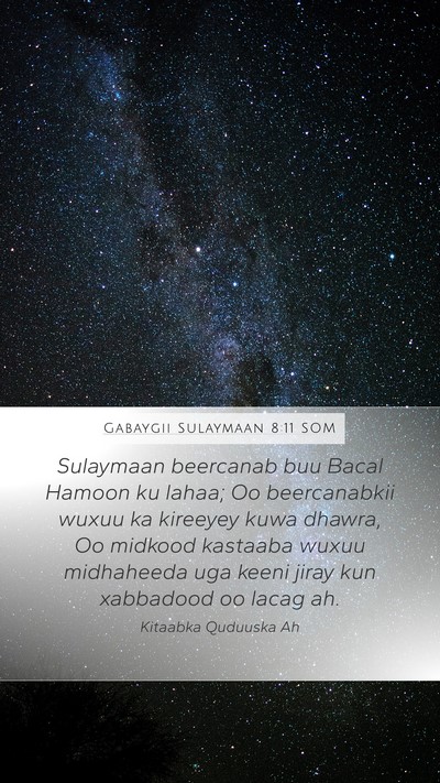 Gabaygii Sulaymaan 8:11 SOM Bible Verse Image