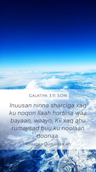 Galatiya 3:11 SOM Bible Verse Image