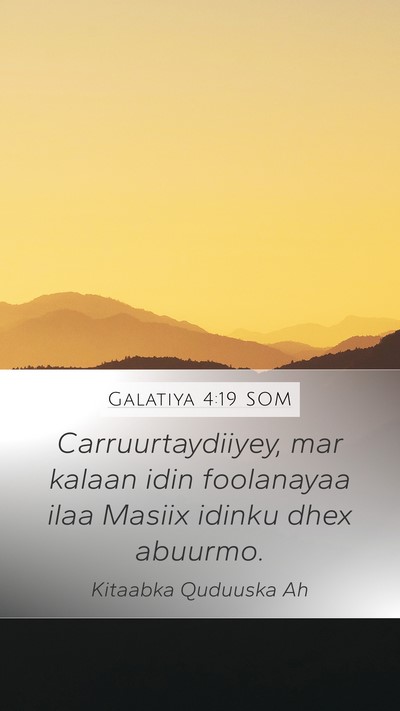 Galatiya 4:19 SOM Bible Verse Image