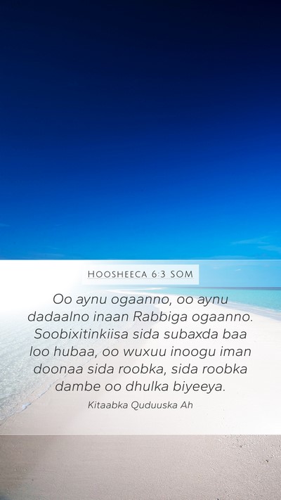 Hoosheeca 6:3 SOM Bible Verse Image