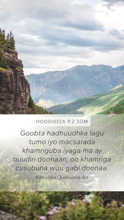 Hoosheeca 9:2 SOM Bible Verse Image