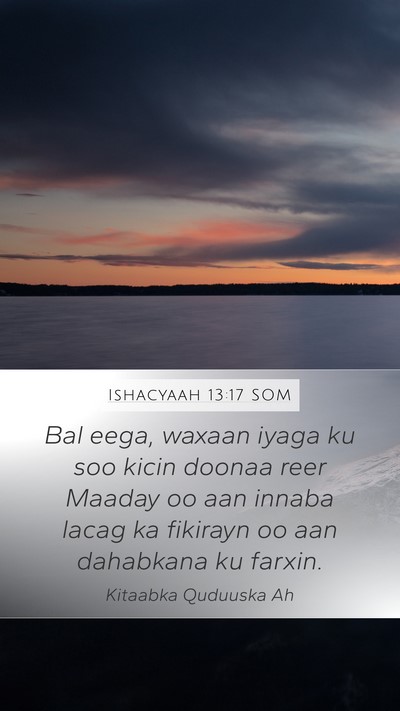 Ishacyaah 13:17 SOM Bible Verse Image