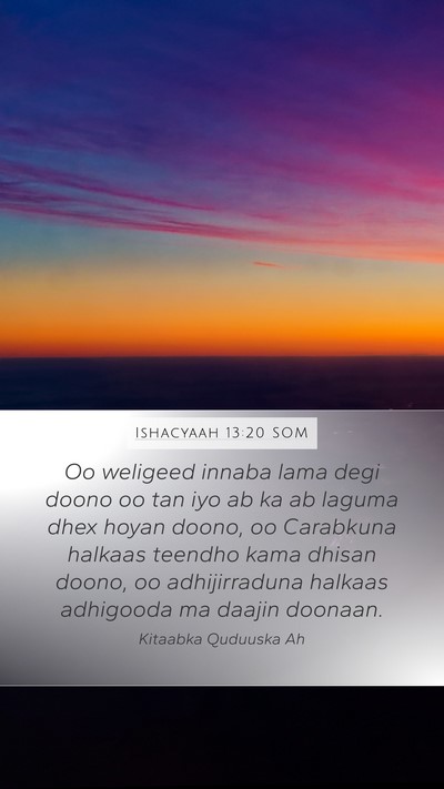 Ishacyaah 13:20 SOM Bible Verse Image