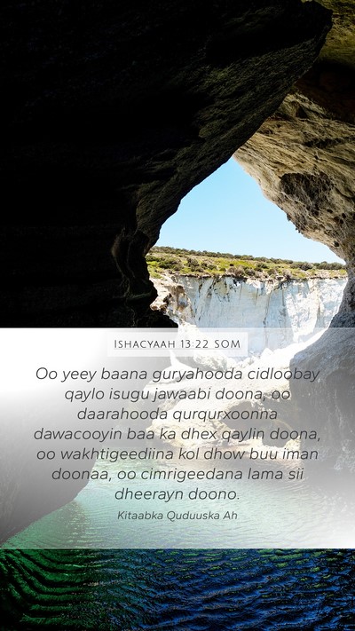 Ishacyaah 13:22 SOM Bible Verse Image