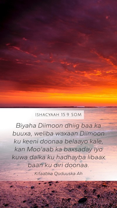 Ishacyaah 15:9 SOM Bible Verse Image