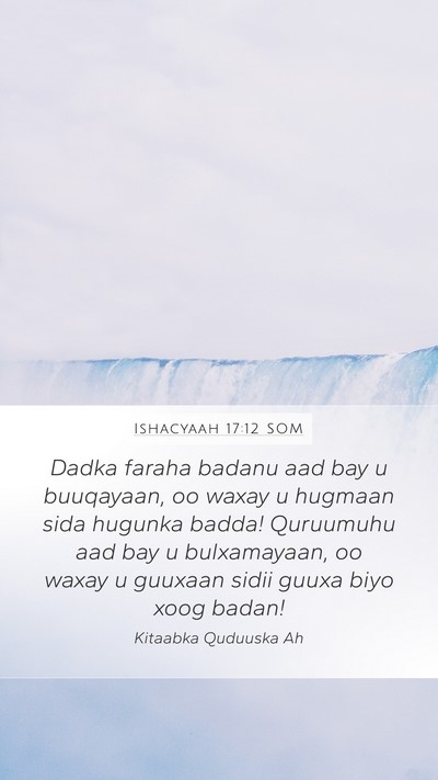 Ishacyaah 17:12 SOM Bible Verse Image