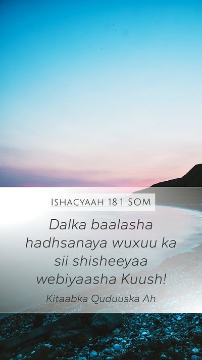 Ishacyaah 18:1 SOM Mobile Phone Wallpaper - Dalka baalasha hadhsanaya wuxuu ka sii shisheeyaa - Mobile Bible Verse Wallpaper