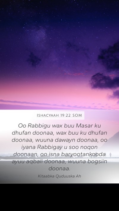 Ishacyaah 19:22 SOM Bible Verse Image