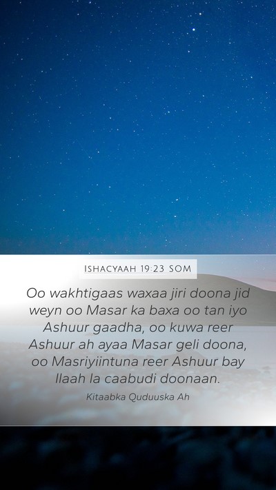Ishacyaah 19:23 SOM Bible Verse Image