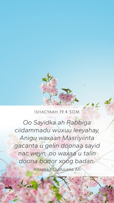Ishacyaah 19:4 SOM Bible Verse Image