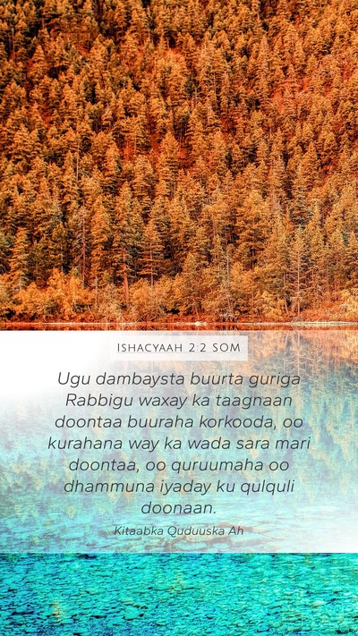 Ishacyaah 2:2 SOM Bible Verse Image