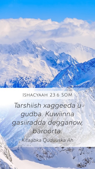 Ishacyaah 23:6 SOM Bible Verse Image