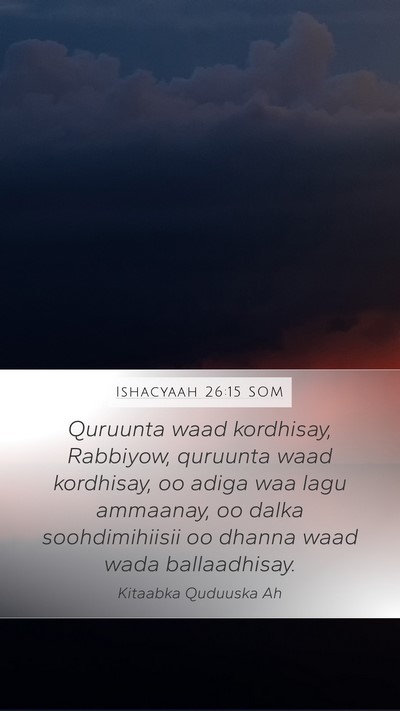 Ishacyaah 26:15 SOM Bible Verse Image