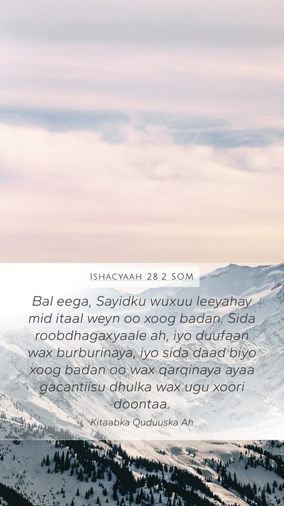 Ishacyaah 28:2 SOM Bible Verse Image