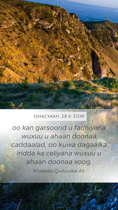 Ishacyaah 28:6 SOM Bible Verse Image
