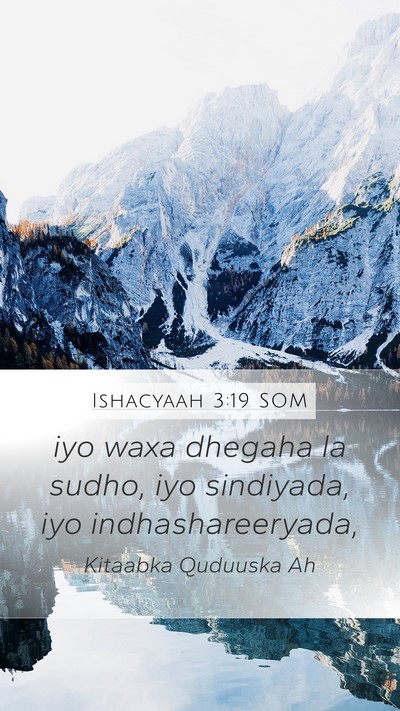 Ishacyaah 3:19 SOM Bible Verse Image