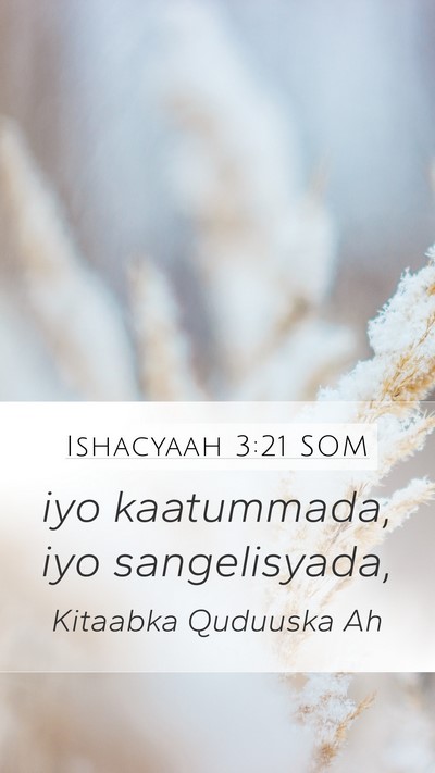 Ishacyaah 3:21 SOM Mobile Phone Wallpaper - iyo kaatummada, iyo - Mobile Bible Verse Wallpaper