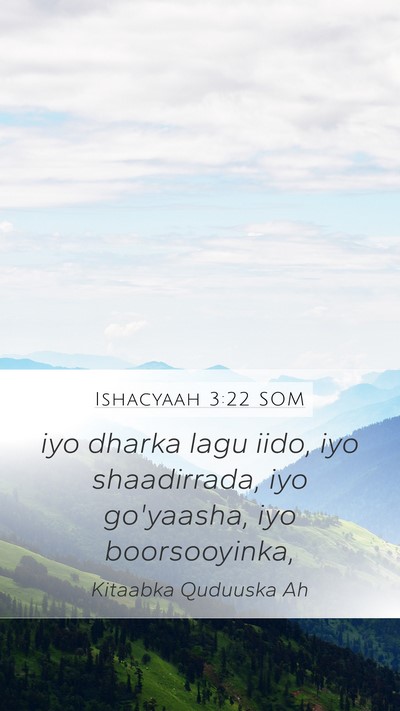 Ishacyaah 3:22 SOM Mobile Phone Wallpaper - iyo dharka lagu iido, iyo shaadirrada, iyo - Mobile Bible Verse Wallpaper