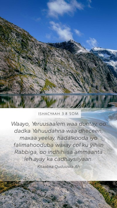 Ishacyaah 3:8 SOM Bible Verse Image