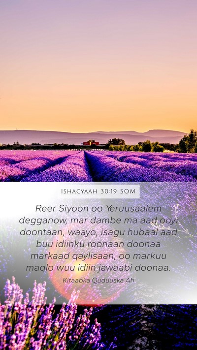 Ishacyaah 30:19 SOM Bible Verse Image