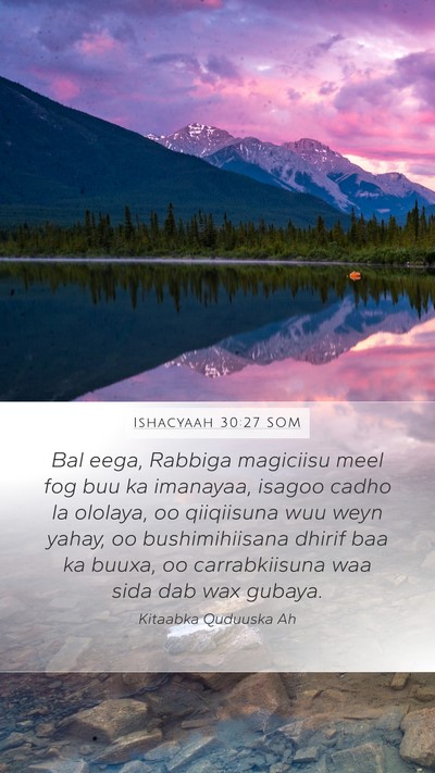 Ishacyaah 30:27 SOM Bible Verse Image