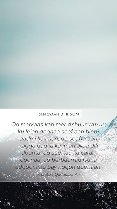 Ishacyaah 31:8 SOM Bible Verse Image
