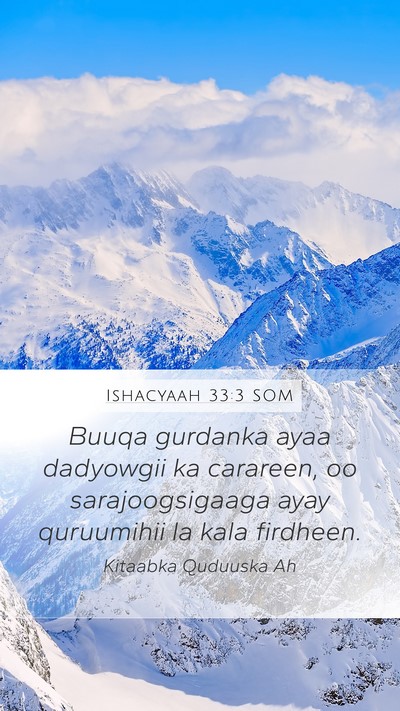Ishacyaah 33:3 SOM Bible Verse Image