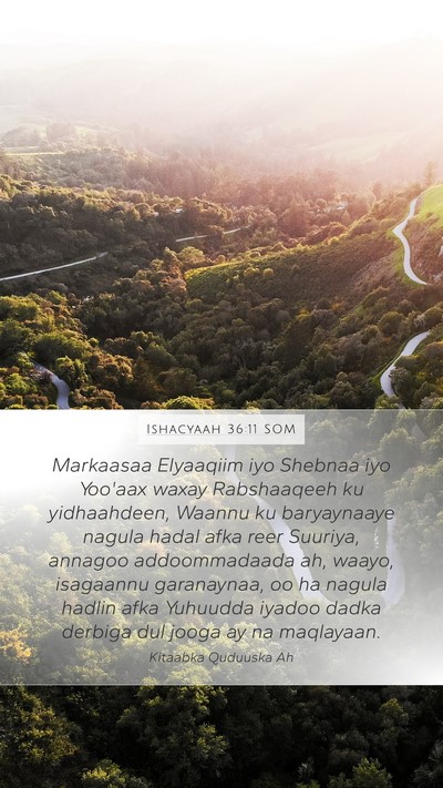 Ishacyaah 36:11 SOM Bible Verse Image