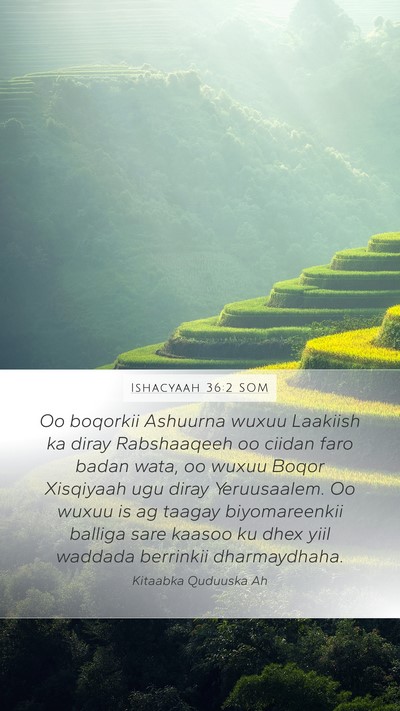 Ishacyaah 36:2 SOM Bible Verse Image