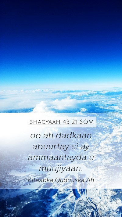 Ishacyaah 43:21 SOM Bible Verse Image
