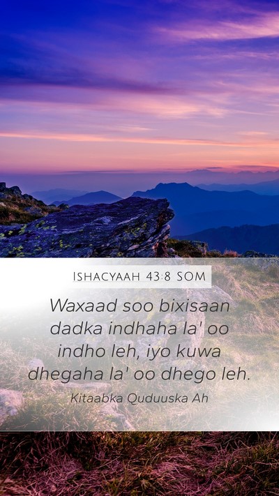 Ishacyaah 43:8 SOM Bible Verse Image