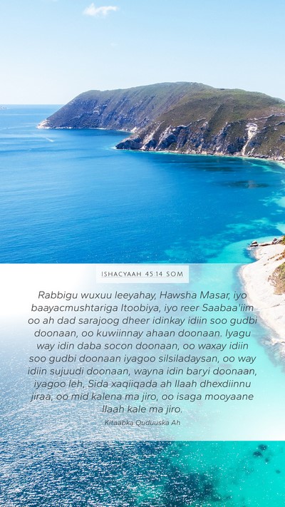 Ishacyaah 45:14 SOM Bible Verse Image