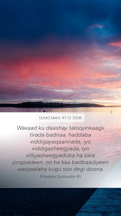 Ishacyaah 47:13 SOM Bible Verse Image