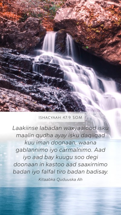 Ishacyaah 47:9 SOM Bible Verse Image