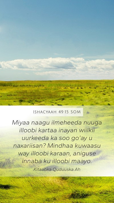 Ishacyaah 49:15 SOM Bible Verse Image
