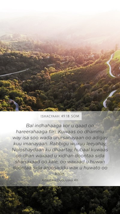 Ishacyaah 49:18 SOM Bible Verse Image