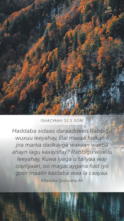 Ishacyaah 52:5 SOM Bible Verse Image