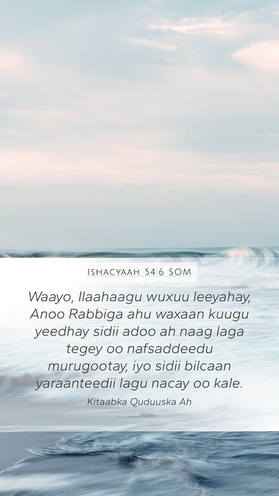 Ishacyaah 54:6 SOM Bible Verse Image