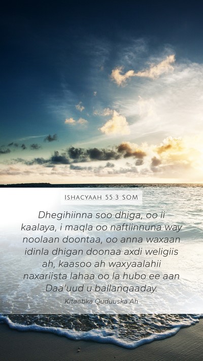 Ishacyaah 55:3 SOM Bible Verse Image