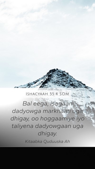 Ishacyaah 55:4 SOM Bible Verse Image