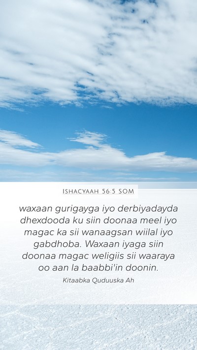 Ishacyaah 56:5 SOM Bible Verse Image