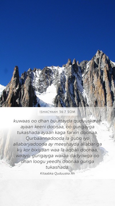 Ishacyaah 56:7 SOM Bible Verse Image