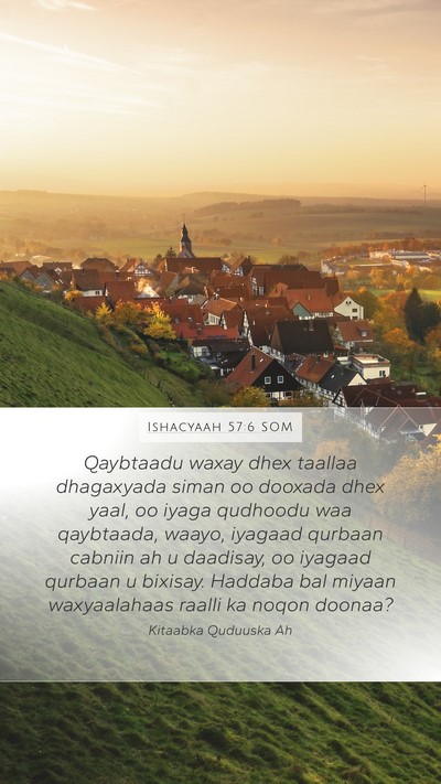Ishacyaah 57:6 SOM Bible Verse Image