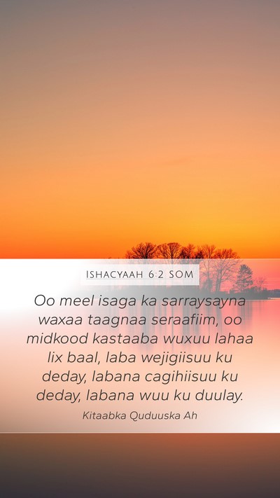 Ishacyaah 6:2 SOM Bible Verse Image