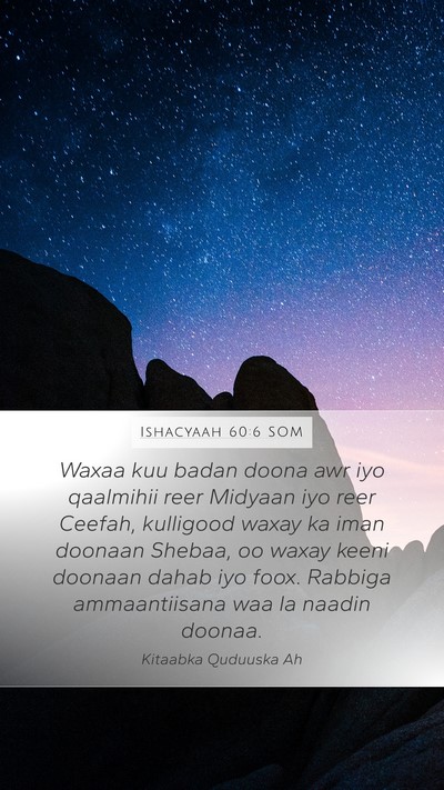 Ishacyaah 60:6 SOM Bible Verse Image
