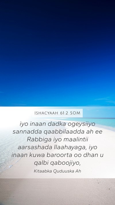 Ishacyaah 61:2 SOM Bible Verse Image