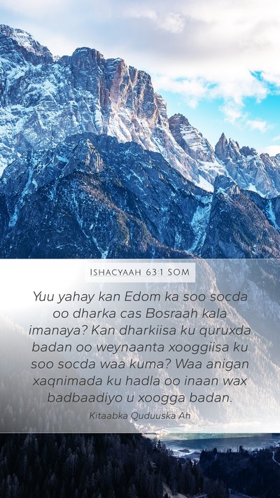 Ishacyaah 63:1 SOM Bible Verse Image
