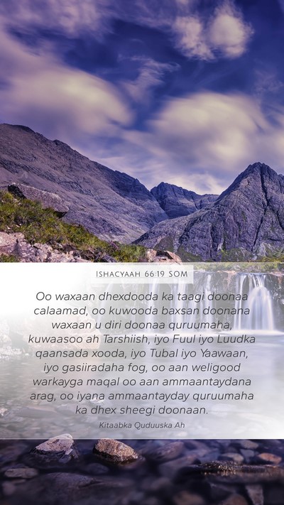 Ishacyaah 66:19 SOM Bible Verse Image