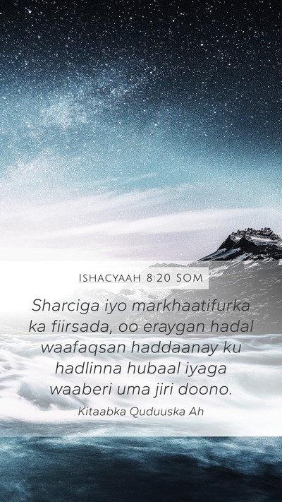 Ishacyaah 8:20 SOM Bible Verse Image