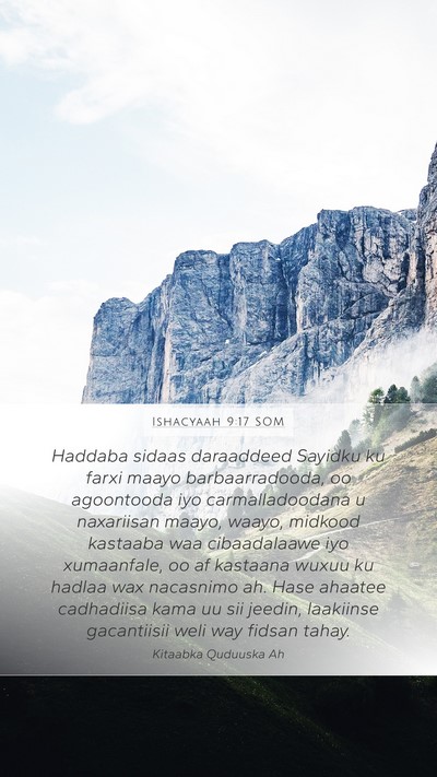 Ishacyaah 9:17 SOM Bible Verse Image